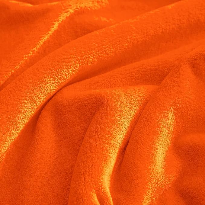KMUSET Fall Throw Blanket Orange Fleece Throw 50 X 60 inches - Image 9
