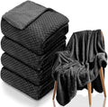 4 Pack Fleece Throw Blankets 50x60 Inches by Tewloss