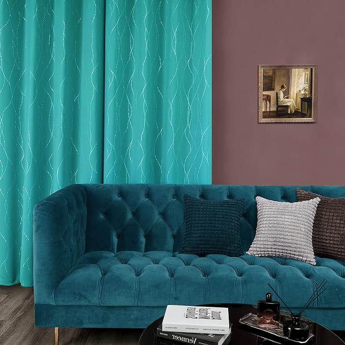 Deconovo Blackout Curtains for Bedroom, Thermal Insulated Soundproof Drapes - Image 3