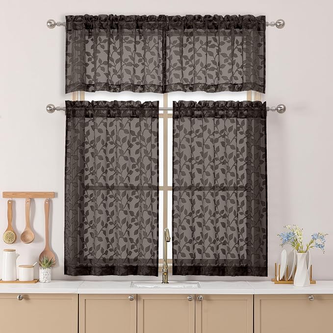 Chyhomenyc Chocolate Sheer Valances - Image 2