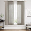 Nanspring Silver Grey Linen Curtains 63 Inches Length 2 Panels Set by Nanspring