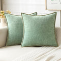 MIULEE Pack of 2 Couch Throw Pillow Covers 20x20 Inch Greyish Green Farmhouse by MIULEE