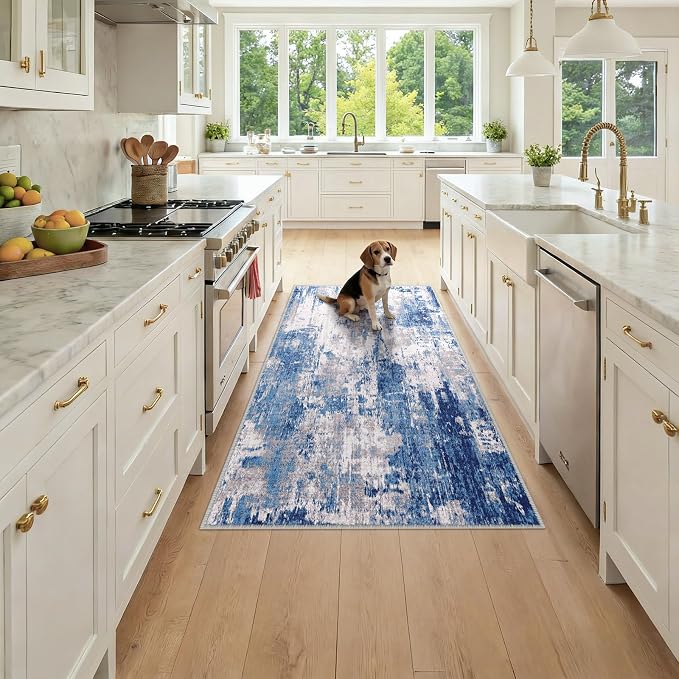 Washable Area Rugs 3x6 Non-Slip Modern Abstract Soft by RELEANY