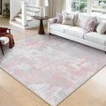 Washable Area Rugs Square 8ft Non-Slip Modern Abstract Soft by RELEANY