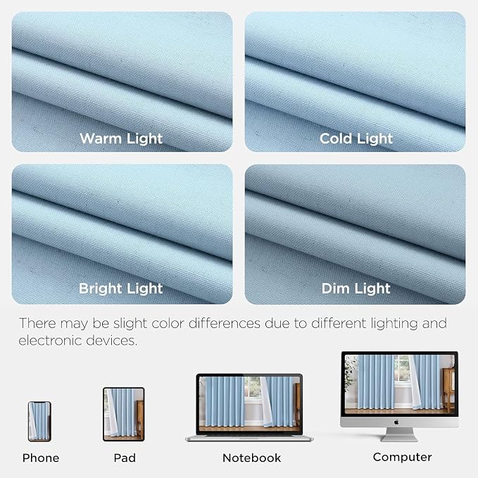 Joydeco Pinch Pleated Linen Curtains - Image 8
