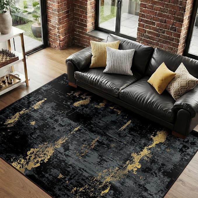 Washable Area Rugs 5'x7' Non-Slip Modern Abstract Soft - Image 8