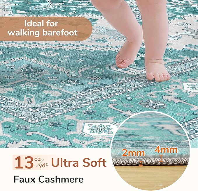 OPPODREAM Soft 6x9 Area Rugs, Washable Rug 6x9 - Image 2