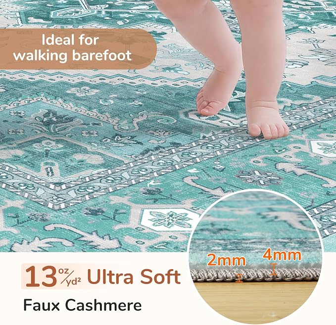 OPPODREAM Soft Area Rugs 4x6, Low-Pile Washable Rugs 4x6 - Image 2
