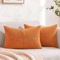 Fancy Homi 2 Packs Orange Lumbar Decorative Throw Pillow Covers 20x28 Inch by Fancy+Homi