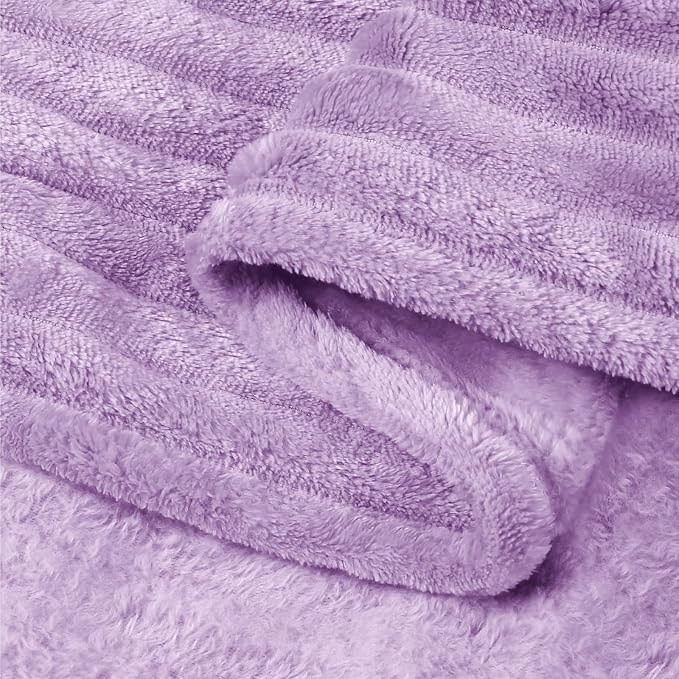 BEDELITE Fleece Blanket Twin Size – 3D Ribbed Jacquard Soft and Warm Decorative - Image 6