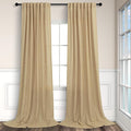 Tan Linen Curtains 90 Inch Length by Pitalk