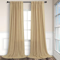 Burlap Color Curtains 84 Inch Length by Pitalk