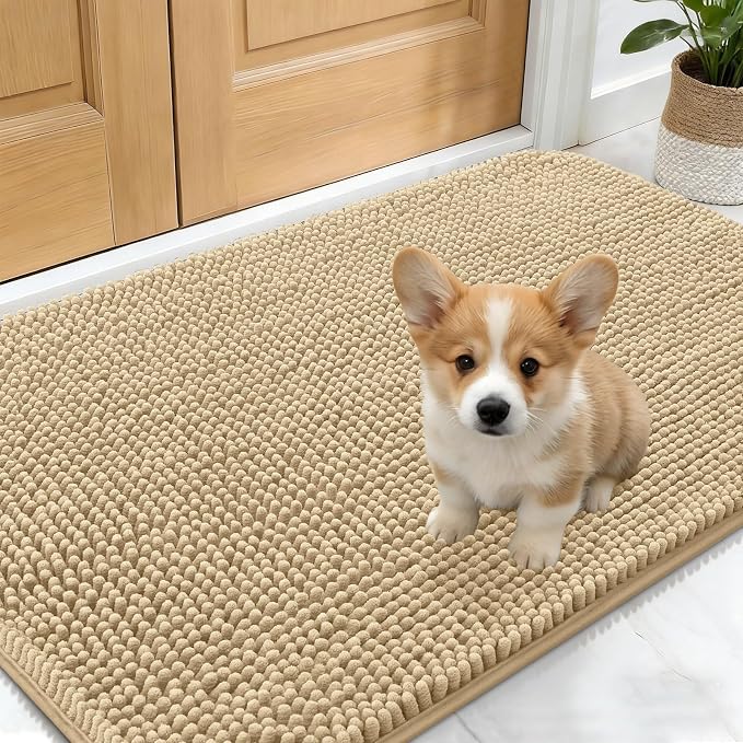 OLANLY Dog Door Mat for Muddy Paws 24x16, Absorbs Moisture and Dirt, Absorbent by OLANLY