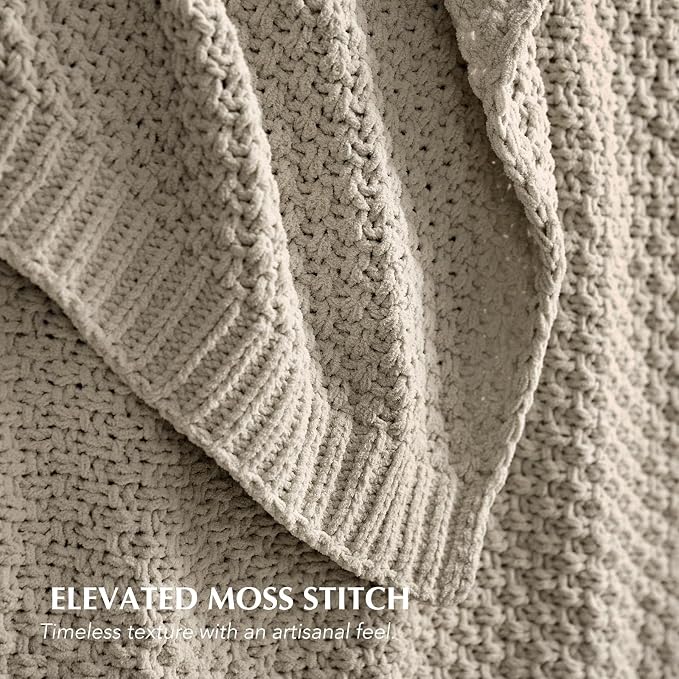 EVERGRACEHOME Chunky Chenille Knit Throw Blanket - Image 2