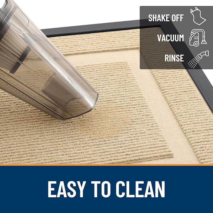 OLANLY Front Door Mat Outside 47x17, All-Season Heavy-Duty Rubber Doormat | - Image 6