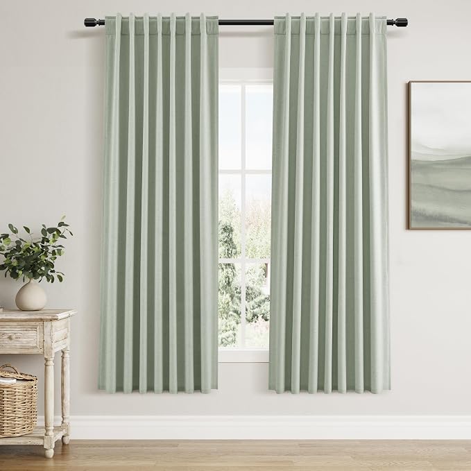 Guken 100% Blackout Curtains 72 Inch Length 2 Panels Set by Guken
