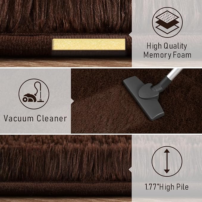 LOCHAS Ultra Soft Indoor Modern Area Rugs 2x4, Fluffy Living Room Carpets - Image 6