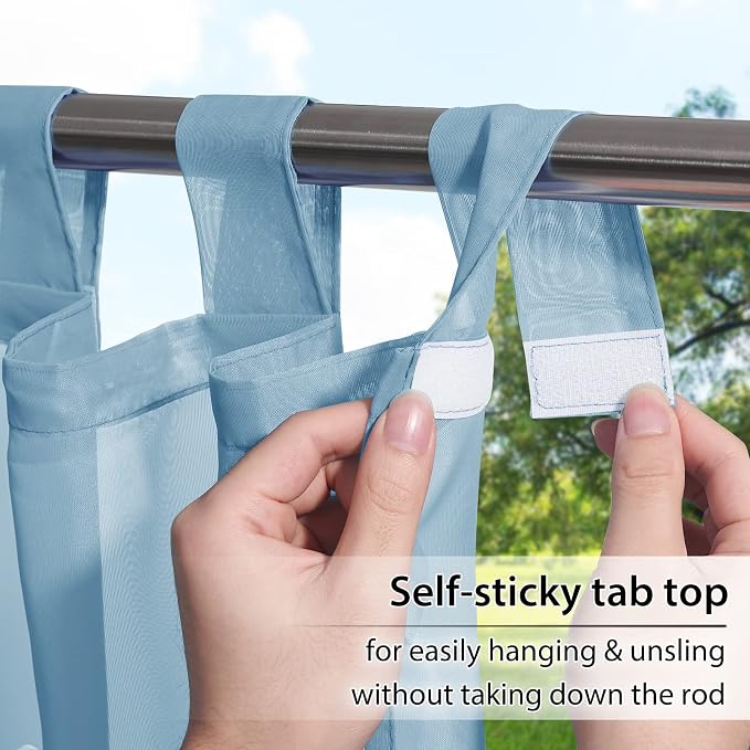 RYB HOME Outdoor Sheer Curtains - Image 2