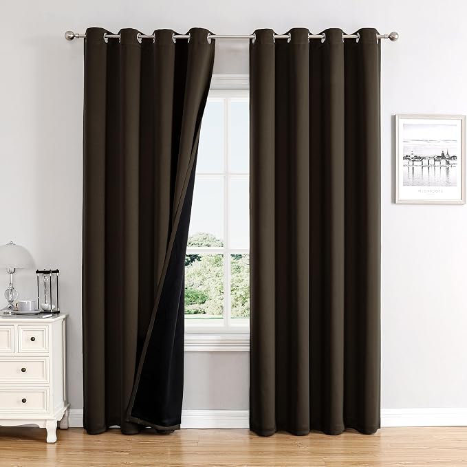 ChrisDowa 100% Blackout Curtains 102 inch Long by ChrisDowa