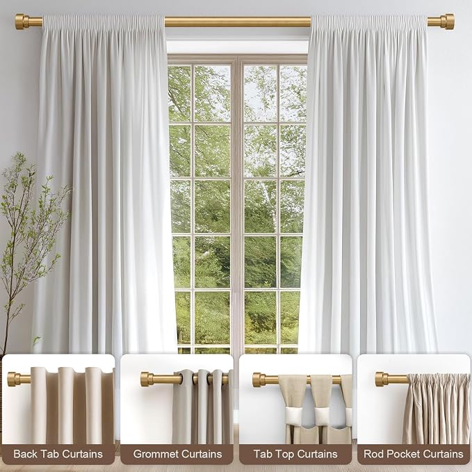 Lootkell Modern Gold Curtain Rods - Image 3