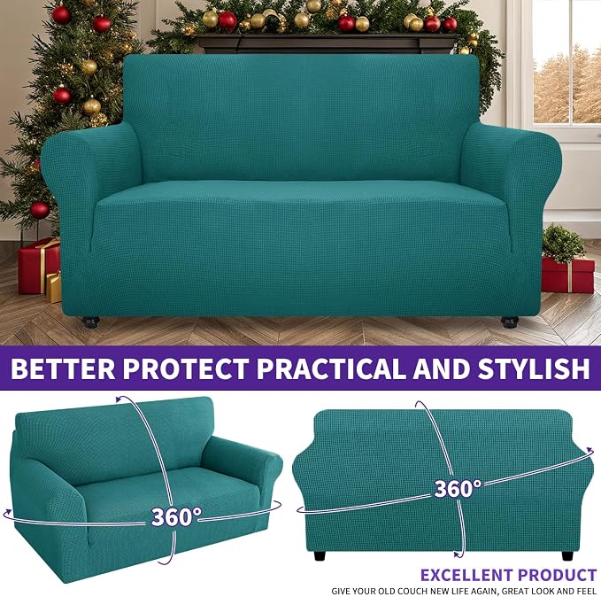 ZNSAYOTX Super Stretch Couch Cover Love Seat Sofa Covers - Image 2