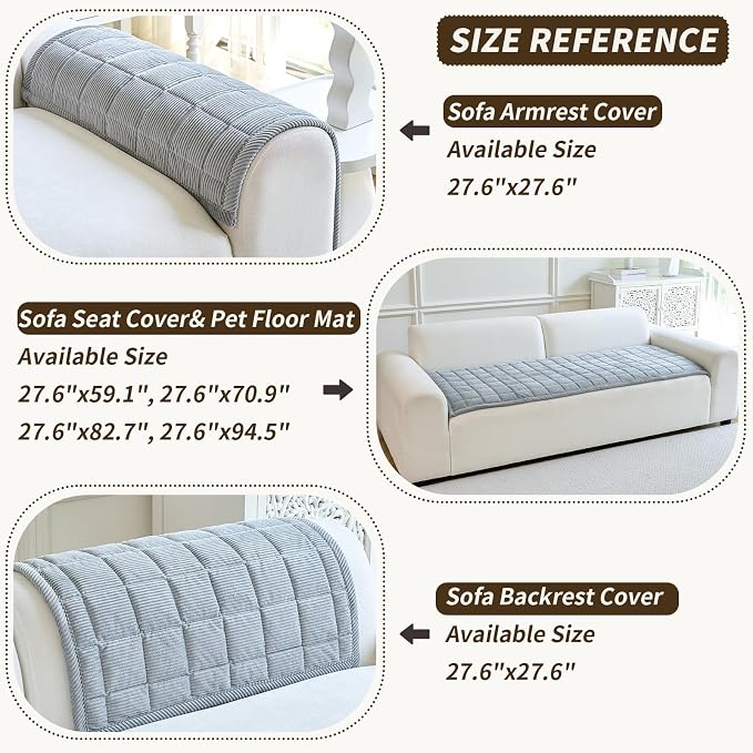 Couch Covers for Dogs Washable, Non Slip Couch Covers for Loveseat Sofa Pet - Image 4