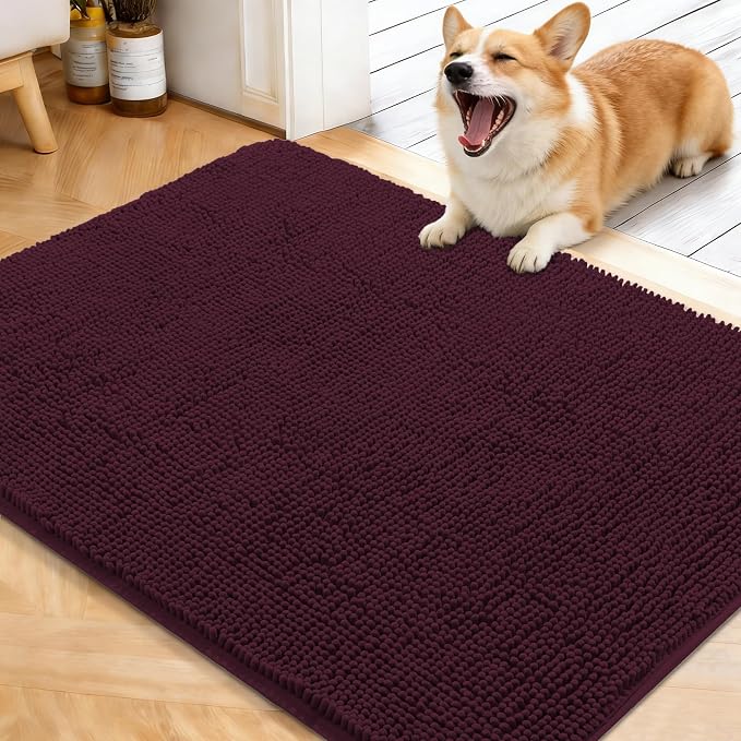 OLANLY Dog Door Mat for Muddy Paws 40x32, Absorbs Moisture and Dirt, Absorbent by OLANLY