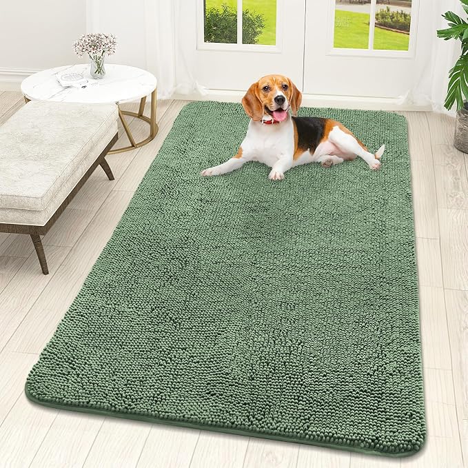 OLANLY Dog Door Mat for Muddy Paws 59x32, Absorbs Moisture and Dirt, Absorbent by OLANLY