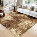 Washable Area Rugs Square 8ft Non-Slip Modern Abstract Soft by RELEANY