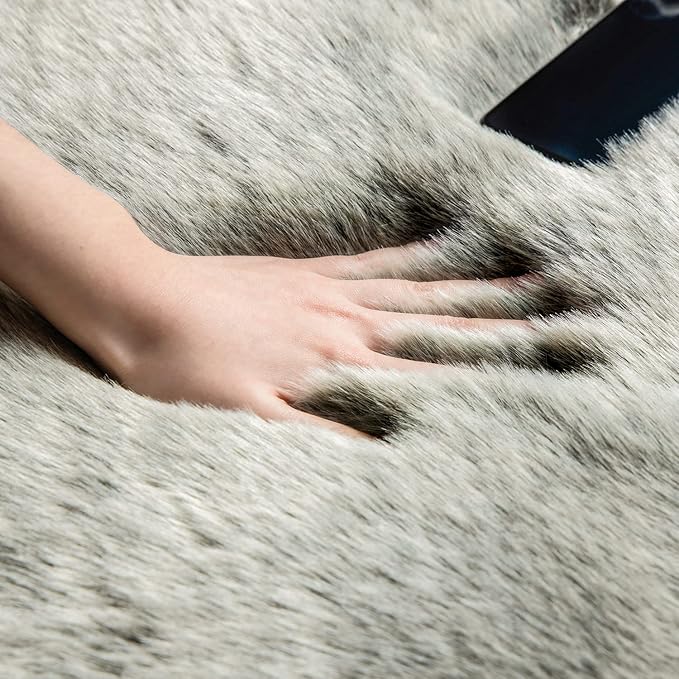 Ashler HOME DECO Soft Fox Faux Fur Chair Couch Cover Area Rug - Image 4