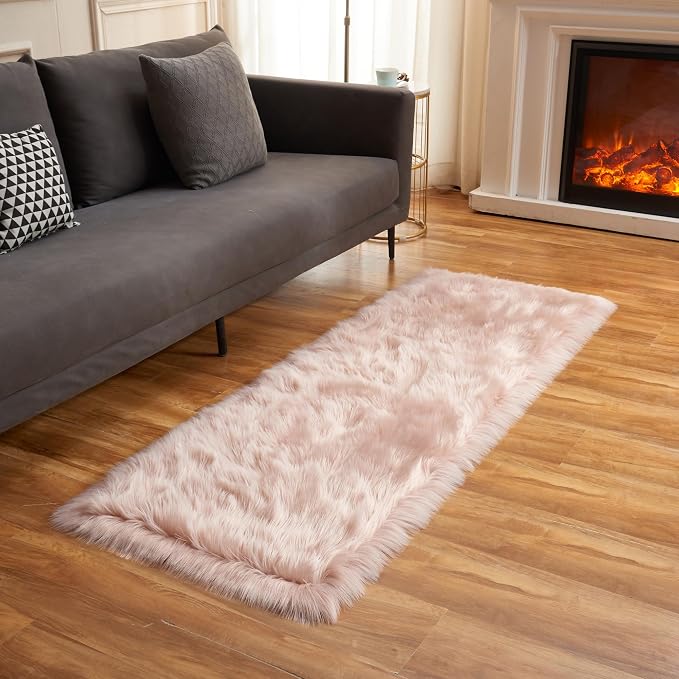 EasyJoy Ultra Soft Fluffy Rugs Faux Fur Rug Chair Cover Seat Pad Fuzzy Area Rug - Image 3