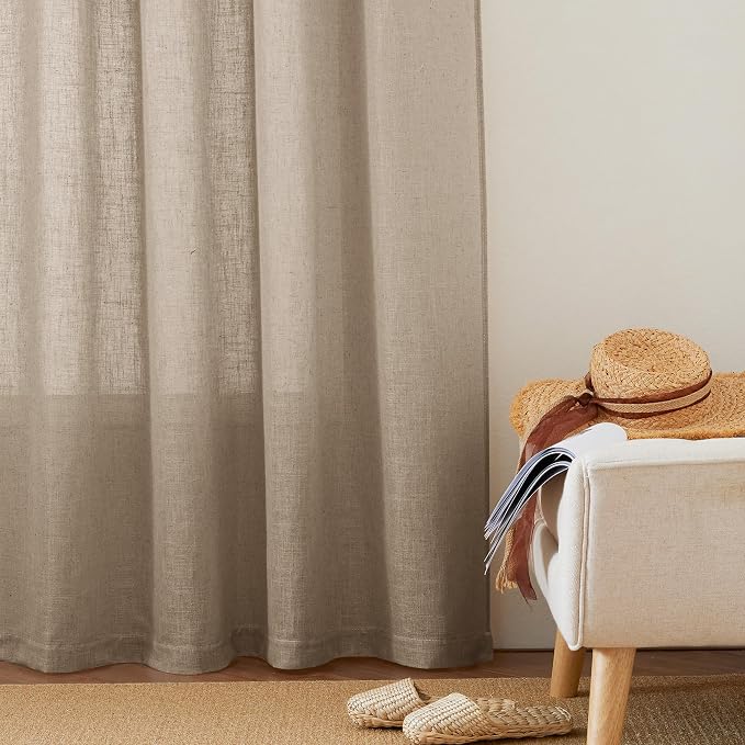 RYB HOME Linen Curtains for Windows - Image 4