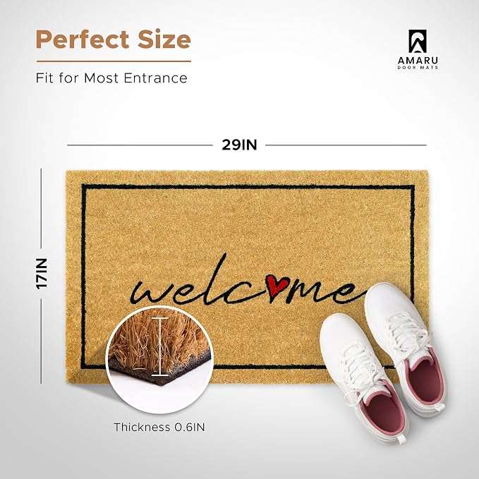 Welcome - 17"x29" - Coir Door Mat - Welcome Mats - Image 2