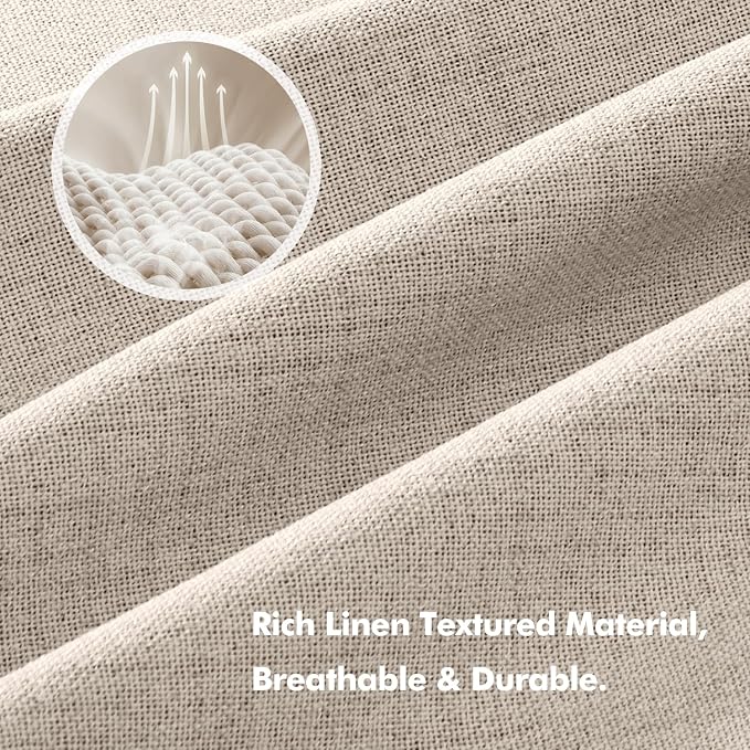 MIULEE 100% Blackout Linen Curtains - Image 3