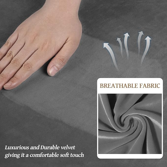 WEERRW 4 Pieces Velvet High Stretch Couch Covers - Image 4