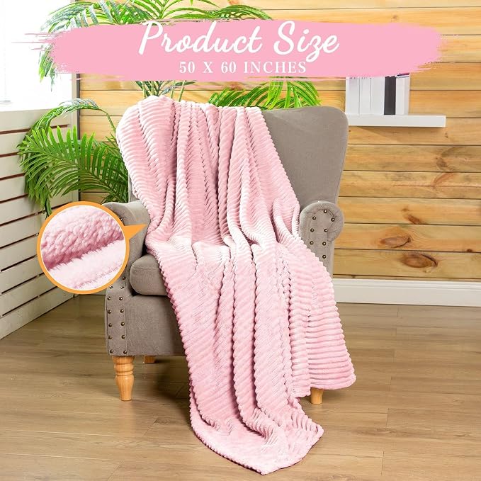 Buryeah 6 Pcs Flannel Throw Blanket Bulk 50 x 60 in Sleepover Blanket Outdoor - Image 2