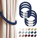 NICEEC 6 Pack Strong Magnetic Curtain Tiebacks Modern Simple Style Drape Tie by NICEEC