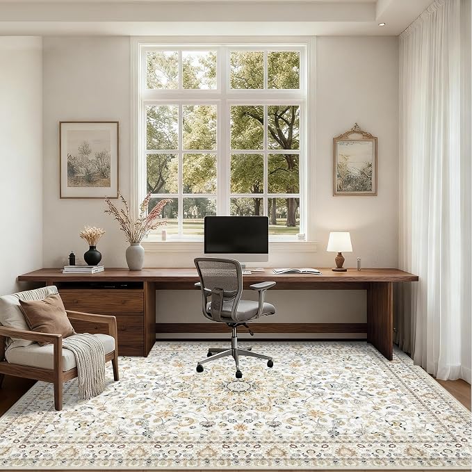 3x5 Area Rugs Living Room: Washable Vintage Rug - Image 6