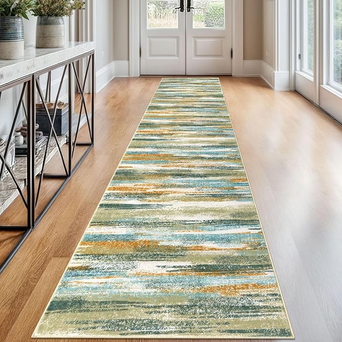 Lansny Modern Abstract Runner Rug 2.6x12 by lansny