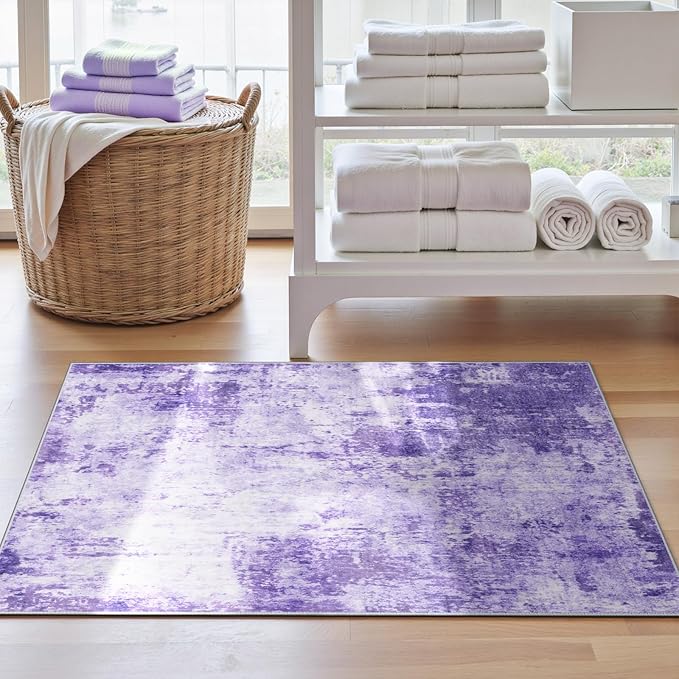 Washable Area Rugs 3'x5' Non-Slip Modern Abstract Soft - Image 4