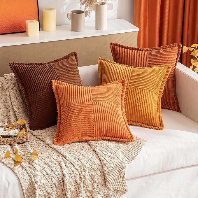 MIULEE Orange Decorative Throw Pillow Covers - Image 7