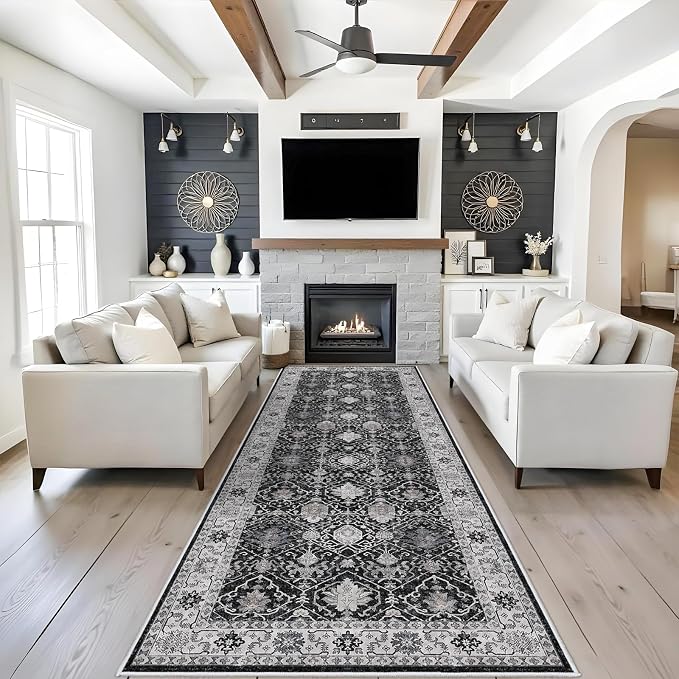 4x10 Washable Hallway Runner Rug: Oriental 10ft Extra Wide Ultra Soft Runners - Image 7