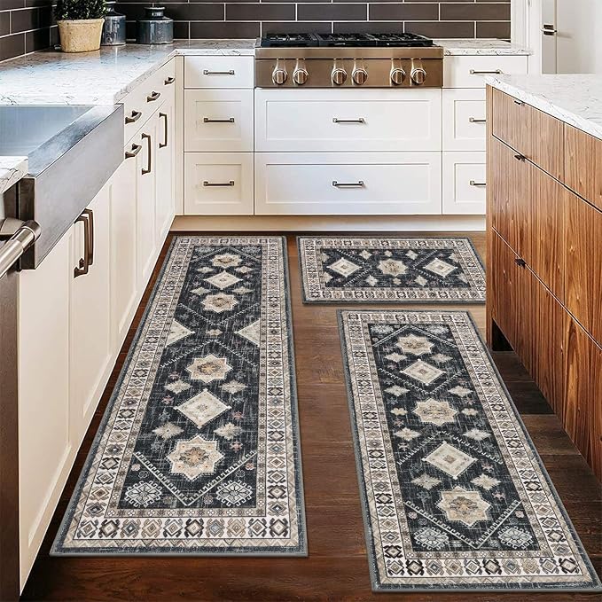 HEBE Boho Kitchen Rug Sets 3 Piece - Image 7