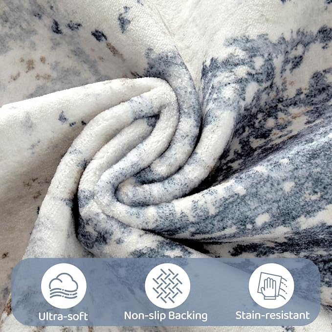 UERMEI 9x12 Area Rug Living Room Rugs Thickened - Image 5