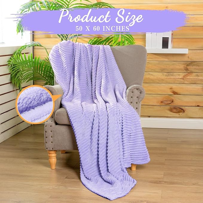 Buryeah 6 Pcs Flannel Throw Blanket Bulk 50 x 60 in Sleepover Blanket Outdoor - Image 2