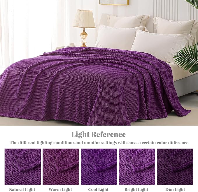 Whale Flotilla Twin Size Fuzzy Fleece Blanket - Image 9