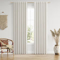 Guken 90 Inch Long Boho 100% Blackout Linen Curtains by Guken