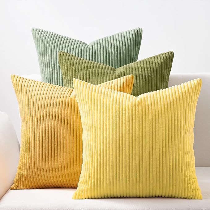 Topfinel 22x22 Decorative Large Throw Pillows Covers Set of 4, Couch Sofa by Topfinel