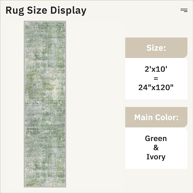 Runner Rug 2x10 Washable Non-Slip Hallway Runner Rugs - Image 5
