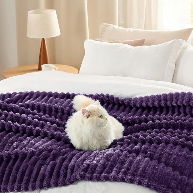 Bedsure GentleSoft Purple Throw Blanket - Image 7